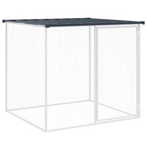 Grande cage à poulets en acier galvanisé anthracite, cage robuste pour animaux - Product Image 6