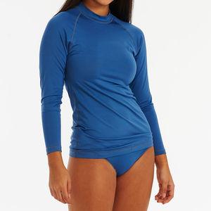 Maillot de bain une pièce respirant à manches longues pour femme avec impression par transfert thermique, séchage rapide et propriétés antibactériennes - Product Image 3