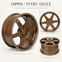 Jantes forgées personnalisées 6 branches JDM Bronze Mat 18 19 20 pouces 5x112 5x120 en alliage 6061-T6, légères et neuves pour voitures de tourisme haute performance