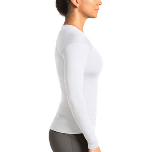 Factory Direct Women Compression Fitness Shirt for Seamless Ribbed Soft Elastic Long Sleeve Base Layer <b>Top</b> Training Exercise - Product Image 2