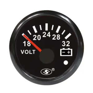 52mm electrical automotive GPS digital backlight black faceplate stepper motor gauges speedometer voltmeter with warning light