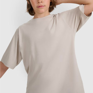 Camisetas de Verano de Algodón/Fibra de Bambú Hechas a Medida para Niños, Logotipo Personalizado, Transpirables y Ecológicas, Precio al por Mayor - Product Image 5