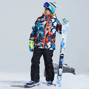 Premium <b>Kids</b> Ski Winter Snowsuit Set Thick Fur Hooded Down Jacket and Padded Bib Pants for Boys and Girls <b>Snow</b> <b>Suit</b> Skiing <b>Suits</b> - Product Image 5