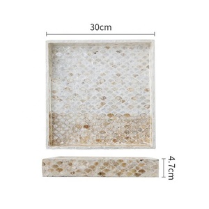 Bandejas de servicio de perlas madre para el hogar, decoración moderna hecha a mano, venta al por mayor - Product Image 3