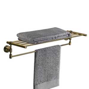 Suction Cup Double <b>Towel</b> Bar Wall Mounted No Drill Bathroom <b>Towel</b> Rack Stainless Steel Dual Rod Holder with Hanging Side <b>Hooks</b> - Product Image 6