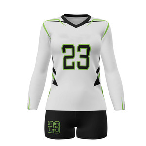 Custom Women Long Sleeve <b>Volleyball</b> Jersey <b>Set</b> Quick Dry Breathable Sublimation Team Uniform OEM ODM Wholesale Supplier - Product Image 5