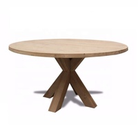 Table à manger en bois massif de style antique vintage, mobilier moderne pour la maison et l'hôtel, qualité supérieure pour un usage domestique