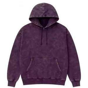 Custom Blank Vintage Distressed <b>Pullover</b> <b>Mens</b> Acid Washed Paint Splatter Sunfaded Winter Fleece Streetwear Hoodie No - Product Image 1