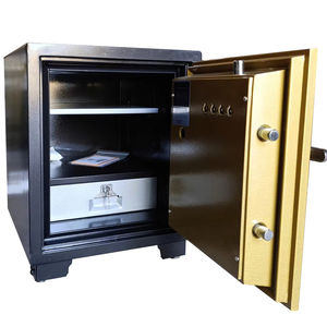 Caja fuerte electrónica digital moderna Hoshang HS-61E, ignífuga, color dorado de lujo. - Product Image 2