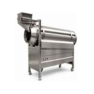 Machine de rôtissage rotative industrielle automatique à tambour, qualité alimentaire SS304, 100 kg/h, composants essentiels moteur et boîte de vitesses, pour snacks - Product Image 5