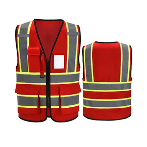 Chaleco de Seguridad Reflectante de Alta Visibilidad ANSI Clase 2, Impermeable, con Múltiples Bolsillos y Cierre de Cremallera para Trabajos de Construcción y Carreteras - Product Image 2