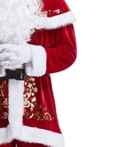 Men Santa Claus Costume Red Velvet With Gold Embroidery White <b>Fur</b> <b>Trim</b> Christmas Outfit Adult Size men santa claus costume - Product Image 2