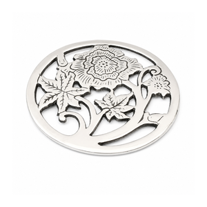 Floral Metal Trivet | Heat Resistant Hot Pot <b>Stand</b> Table Protector | Decorative Kitchen Dining Cookware Holder Home Countertop - Product Image 1