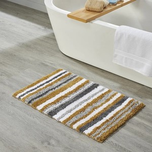 Rectangle Cotton <b>Bath</b> <b>Mat</b> Solid Color Tufted <b>Non</b>-<b>Slip</b> PVC-coated Backing Reversible Modern Style Home Office Hotel Use - Product Image 1