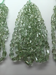 Perles de pierres précieuses en améthyste verte naturelle facettées, taille 7*10mm à 13*18mm, qualité supérieure, fabrication de bijoux, vente en gros - Product Image 4