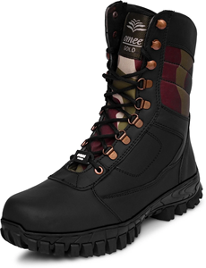 Botas de cuero genuino duraderas para hombre, botas de tobillo resistentes con cordones, suela antideslizante, forro interior suave, ideales para el trabajo y viajes. - Product Image 2
