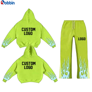 Conjunto Deportivo Personalizado para Hombre con Capucha, Estilo Urbano, Dos Piezas, Pantalones Jogger Anchos, 100% Algodón - Product Image 4