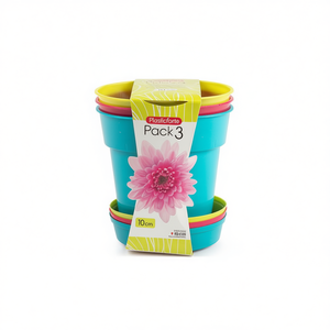 Lot de 3 pots de jardin et 10 pots de fleurs/vasques de 10 cm - Product Image 2