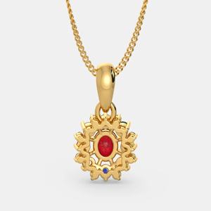Collar con Colgante Chapado en Oro para Mujer, con Diseño de Flor de Cristal y Diamantes de Imitación, Cadena de Serpiente, Joyería Clásica para Uso Diario - Product Image 2