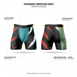 Pantalones Cortos de Compresión para Entrenamiento de MMA y Kickboxing, Personalizados, de Poliéster y Spandex, con Bolsillos Laterales, Alta Calidad, OEM ODM - Product Image 2