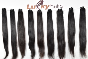 Produit 100% authentique, prix de gros, mèches de cheveux humains indiens Remy vierges bruts, cuticules alignées, extensions lisses, douces et soyeuses - Product Image 3