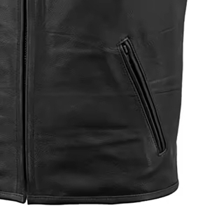 Gilet en cuir pour homme, nouvelle collection, design personnalisé, haute qualité, confortable et respirant, prix attractif pour vêtements masculins. - Product Image 4