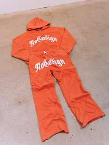 Pantalon de jogging pour homme, patchwork, poids lourd, effet délavé à l'acide, appliqué brodé, coupe évasée, streetwear, pantalon de jogging ample - Product Image 3