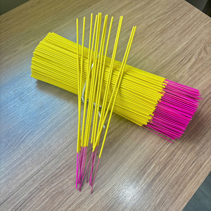 Encens religieux GMEX de haute qualité, jaune, avec bâtonnets en bambou rose, en provenance du Vietnam - Product Image 4