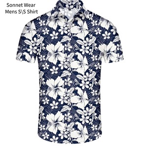 เสื้อเชิ้ตชายหาดฮาวายพิมพ์ลาย AOP แขนสั้นติดกระดุม - Product Image 1
