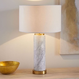 Premium <b>Marble</b> Living Room Lamp With Organic Vase Inspired Shape Warm Illumination And Refined Decorative Presence - Product Image 3