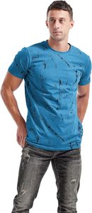 T-shirt en polyester personnalisé à impression intégrale pour homme, séchage rapide, motif marbré, streetwear, gym, fitness, vêtements décontractés - Product Image 3