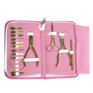 Hair Extension Beading Tool Microlink Hair Extension Pliers for Beads Micro Nano Bead Closer <b>Needle</b> <b>Threader</b> Loop Tool - Product Image 5