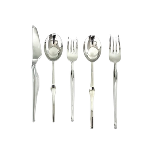 Ensemble de couverts de luxe royal élégant en acier inoxydable doré avec finition miroir, durable et réutilisable - Product Image 5