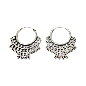 Plata 925 Taper Hoop Pendientes Diseño Joyería Fábrica al por mayor en Tailandia - Product Image 1