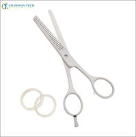 Kit de ciseaux de barbier Dragon en acier inoxydable, revêtement plastique noir, ciseaux de coupe de cheveux pour salon de coiffure, ciseaux à effiler, ensemble de 2 pièces pour la coiffure