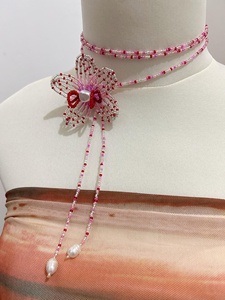 Orion Handicraft Handmade <b>Bow</b> Knot Glass Seed Bead Choker Necklace Classic Fashion Jewelry Women Party Wedding Wear <b>Gift</b> - Product Image 4