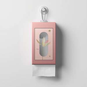 Boîte de mouchoirs murale OEM Ruby en papier, à tirage par le bas, doux, 3 plis, interplié, vente en gros, export - Product Image 6