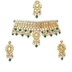 Vintage Style Zircon Flower Shape Alloy 24K Gold Plated Jewelry Set Necklace Earrings Headpiece White Wedding Anniversary - Product Image 3