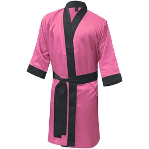 Bata de boxeo MMA de satén personalizada profesional para hombres y mujeres de talla grande tela personalizada patrón impreso Lucha Libre boxeo vestido con capucha - Product Image 2