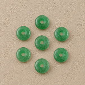 Colgante de Piedra Preciosa Facetada de 15mm en Forma de Donut Verde Fresa para Fabricación de Joyas, Sanación con Cristales, Reiki, Energía, Amuleto para Collar - Product Image 2