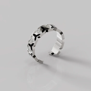 Bague unisexe en argent sterling, cloutée et émaillée, style motard moderne et minimaliste, pour usage quotidien - Product Image 4