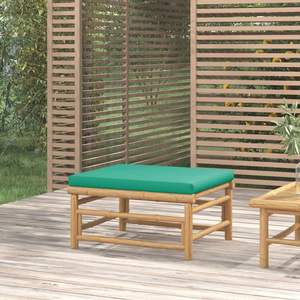 Reposapiés de Bambú Natural para Jardín, Bambú Verde con Poliéster, Accesorio Cómodo para Silla de Jardín - Product Image 1