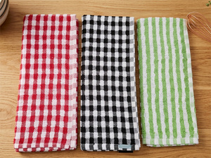 High Quality 100% Cotton <b>Kitchen</b> <b>Towel</b>, Dyed Yarn Terry <b>Towel</b> Super-Soft Skin Friendly Bio Gradeable Water Absorbency Quick Dry - Product Image 6