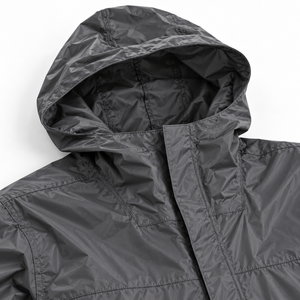 Impermeable Personalizado con Capucha para Invierno, Chaqueta Ligera Cortavientos de Poliéster con Cuello Alto y Bolsillos Delanteros para Caminar al Aire Libre - Product Image 4