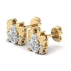 REYES Pendientes de Diamantes Cultivados en Laboratorio HPHT de Alta Calidad en Oro Sólido de 14K con Cierre de Rosca para Mujer, Joyería Brillante para Regalo de Compromiso - Product Image 3