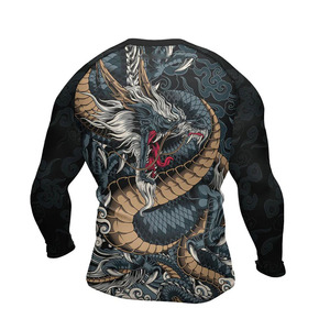 Wholesale Anti-UV <b>Printed</b> Full Sleeve Rash Guards Custom Sublimated Compression Shirts for MMA BJJ & <b>Surf</b> - Product Image 3