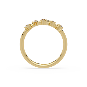 Custom Jewelry 14K Yellow Gold Round Lab Grown Diamond Open Wrap <b>Ring</b> Modern Bypass Wedding Band <b>Rings</b> Fine Jewelry for Women's - Product Image 3