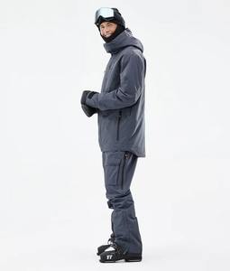 Veste de ski unisexe personnalisée bleu clair à capuche – Imperméable, isolante en polaire, respirante, fermeture éclair, extensible, pour la neige - Product Image 5