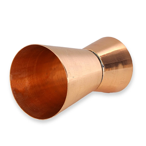 Jigger à bière en cuivre, shaker à cocktail en verre moderne, jigger 100 % cuivre pur et verre à vin et à bière - Product Image 5