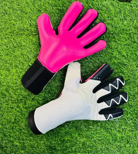 ถุงมือผู้รักษาประตูฟุตบอลแบบมืออาชีพ ถุงมือถักนิตติ้งไนลอนเคลือบลาเท็กซ์  ถุงมือโกลฟุตบอล - Product Image 5